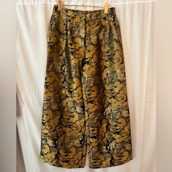 Dressed in Lala Dragon Brocade Wide Leg Pants Medium - Picture 8 of 10